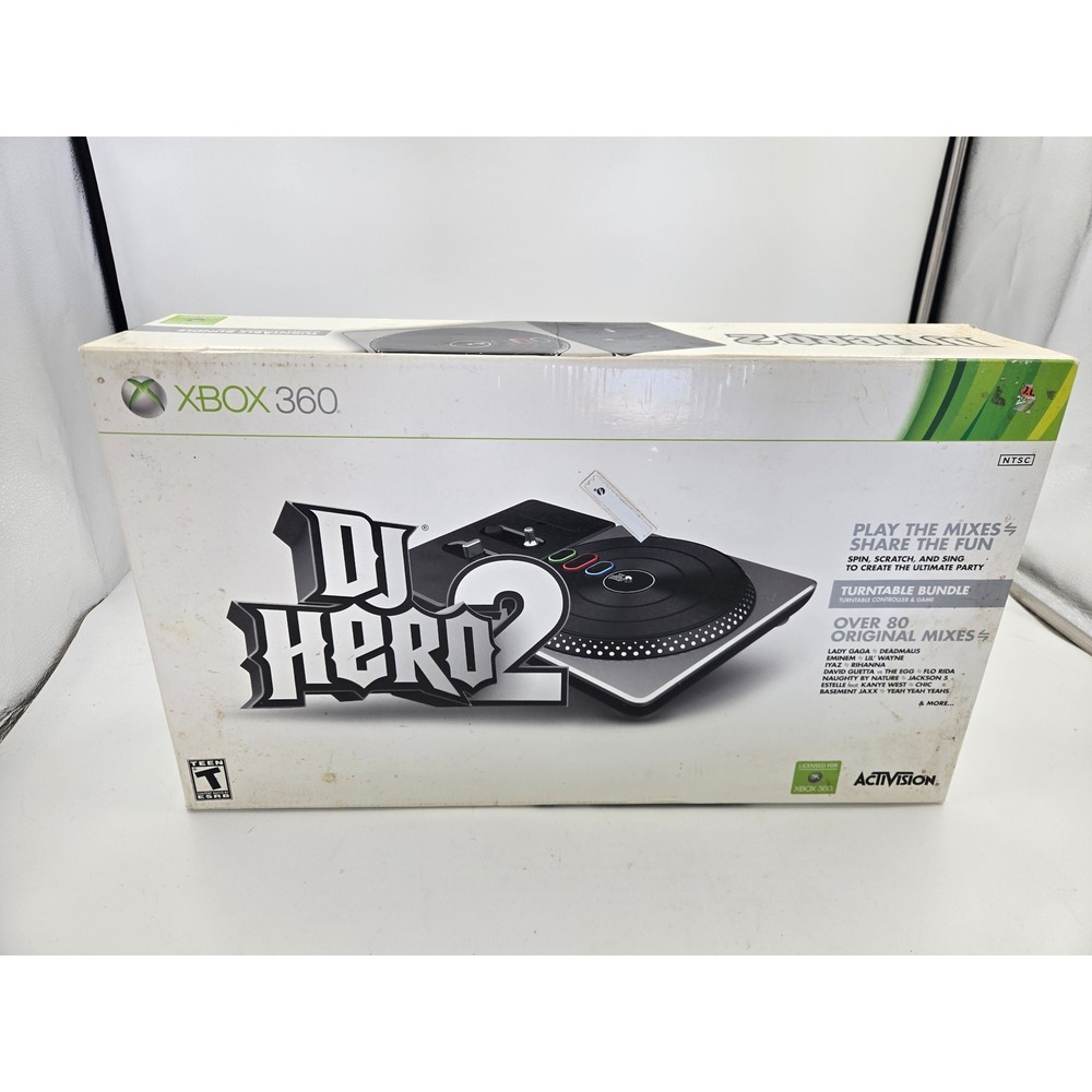 Mirosoft Xbox 360 - DJ Hero 2 Turntable Bundle - Factory Sealed & Brand New